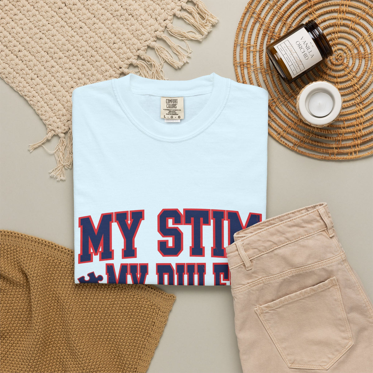 My Stim My Rules Varsity – Autism Awareness T-Shirt