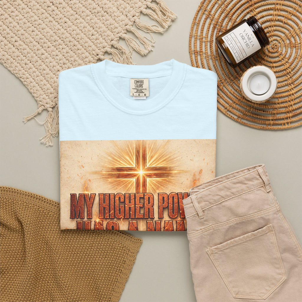 Higher Power Fiery Cross – Recovery T-Shirt