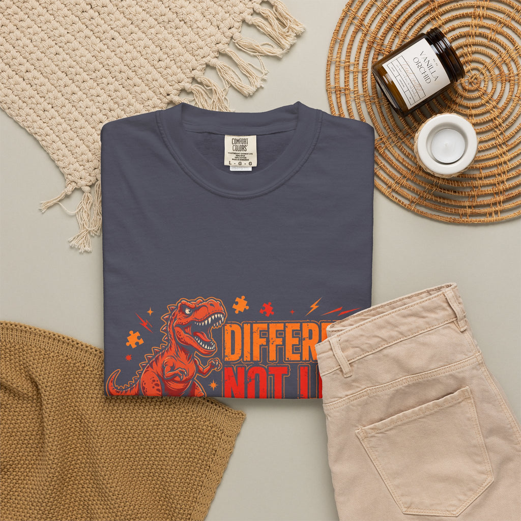 Different Not Less T-Rex – Autism Awareness T-Shirt