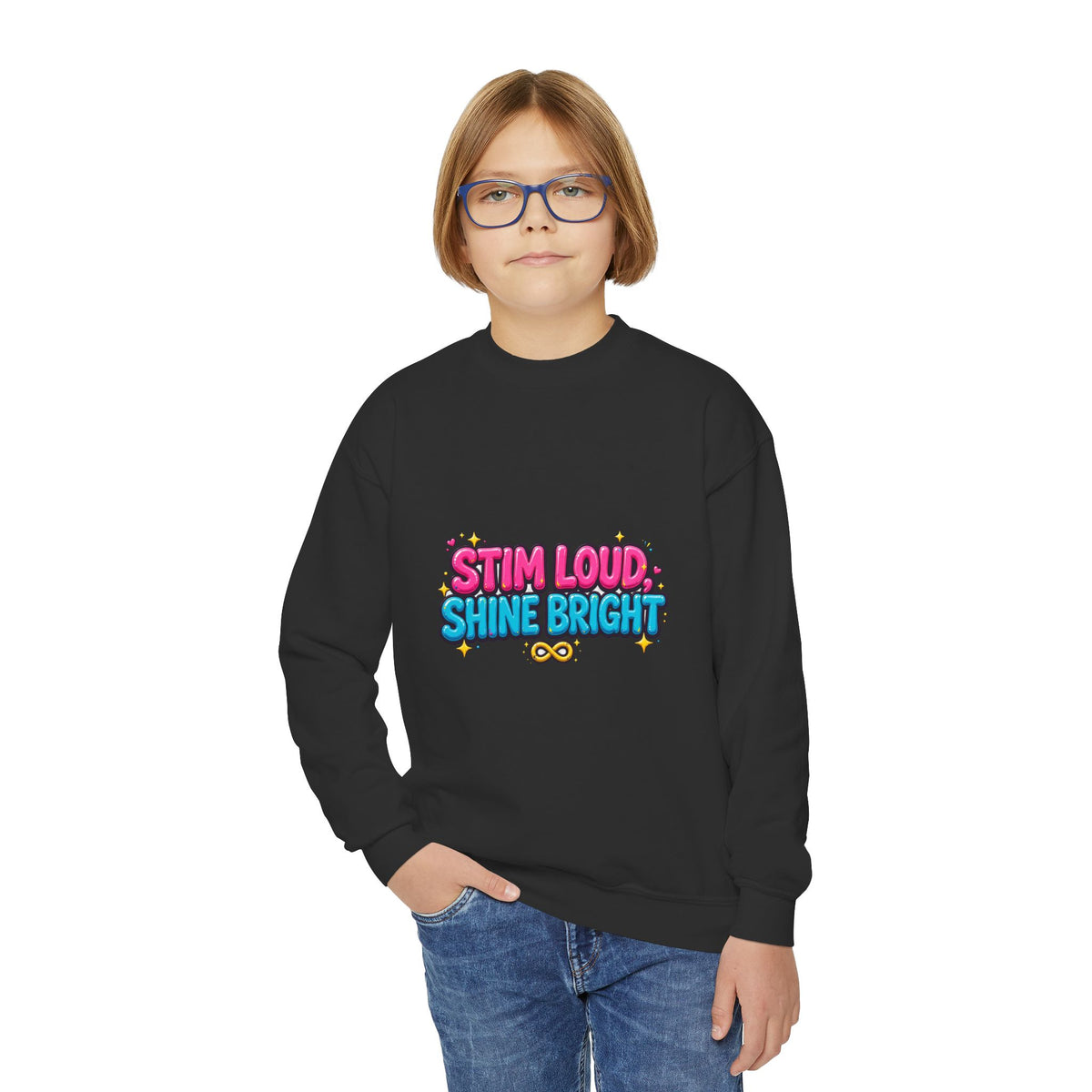 Stim Loud Shine Bright Kids' Sweatshirt