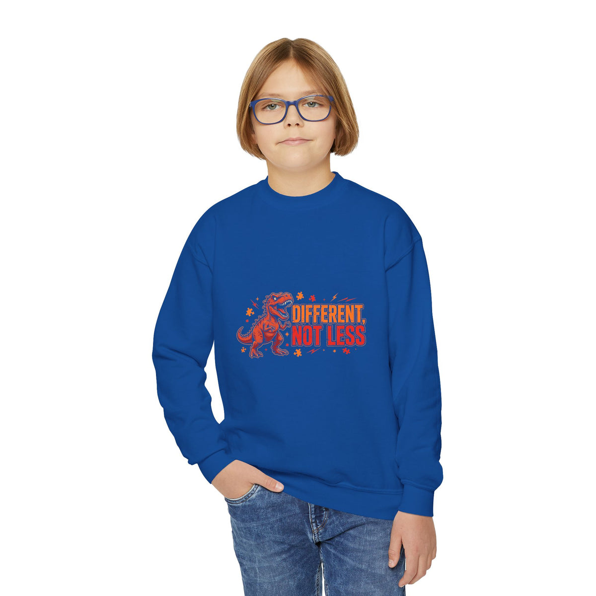 Different Not Less T-Rex – Kids' Sweatshirt