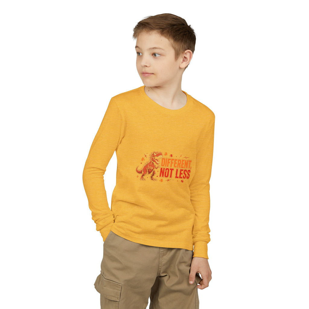 Different Not Less T-Rex – Kids' Long Sleeve T-Shirt