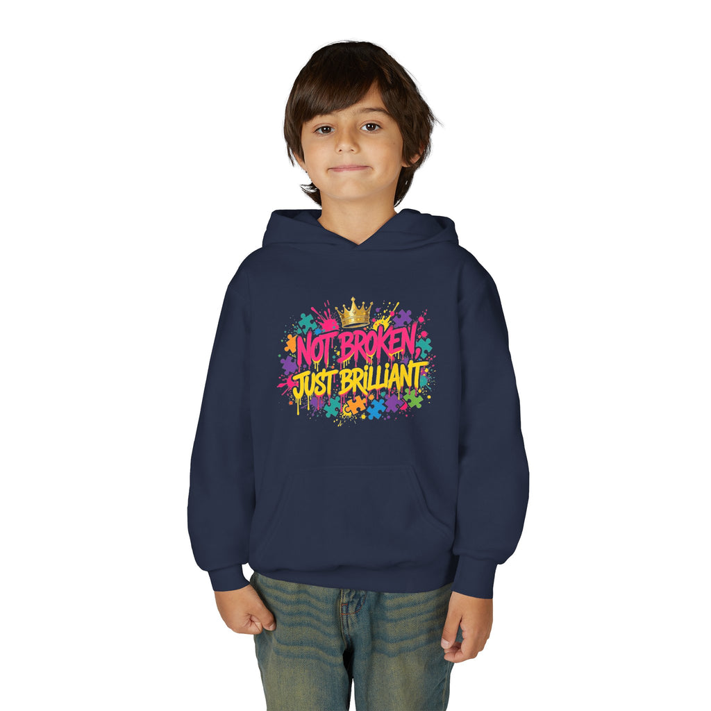 Not Broken Just Brilliant – Autism Awareness Kids' Hoodie