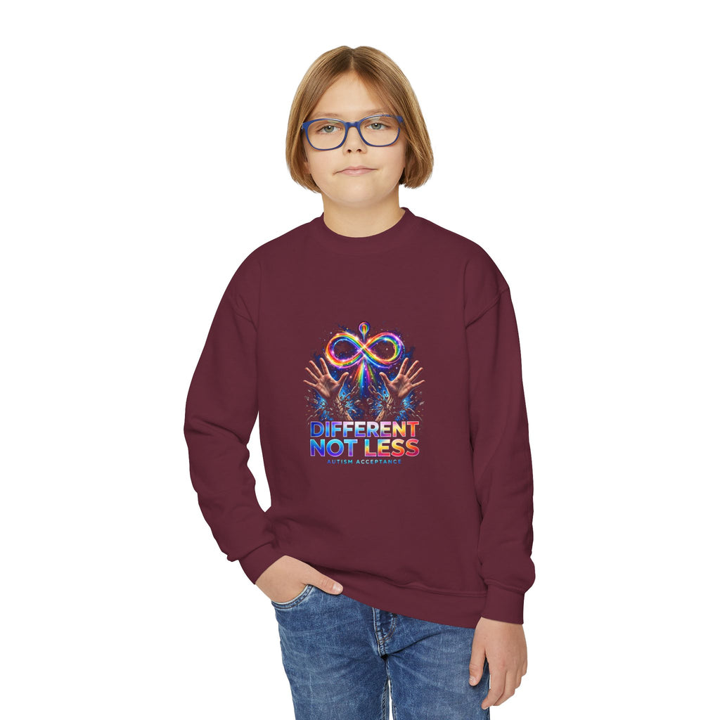 Different Not Less – Autism Acceptance Kids' Sweatshirt