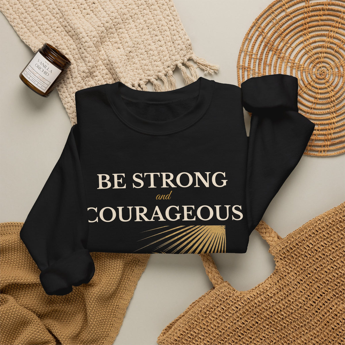 Be Strong and Courageous – Joshua 1:9 Lion Sweatshirt