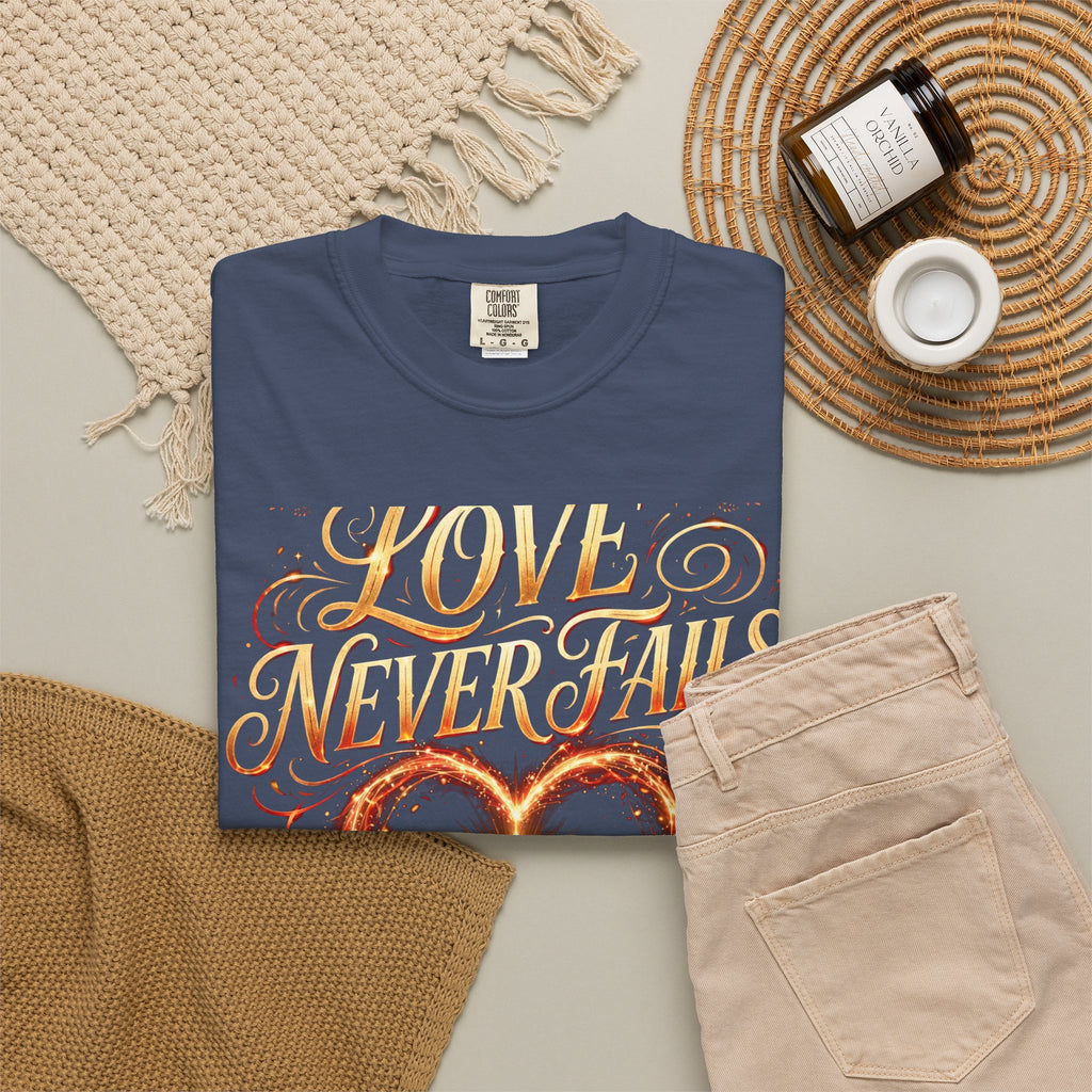 Love Never Fails – Christian T-Shirt