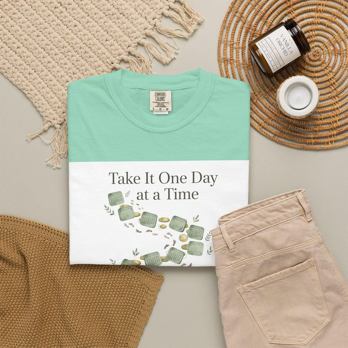 Take It One Day at a Time – Mental Health T-Shirt