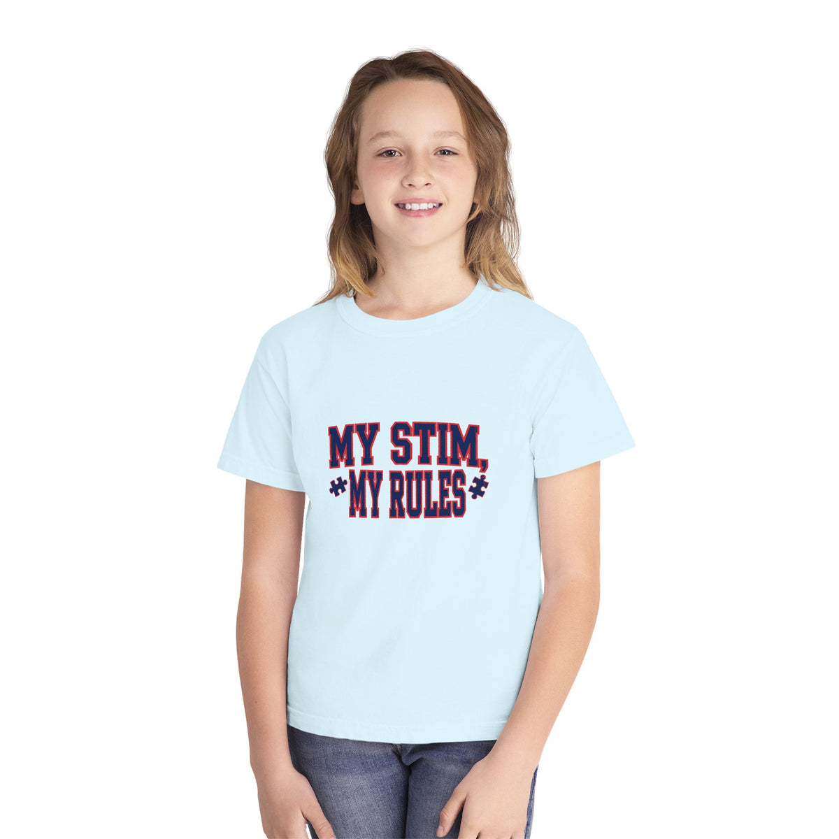 My Stim My Rules Varsity – Autism Awareness Kids T-Shirt