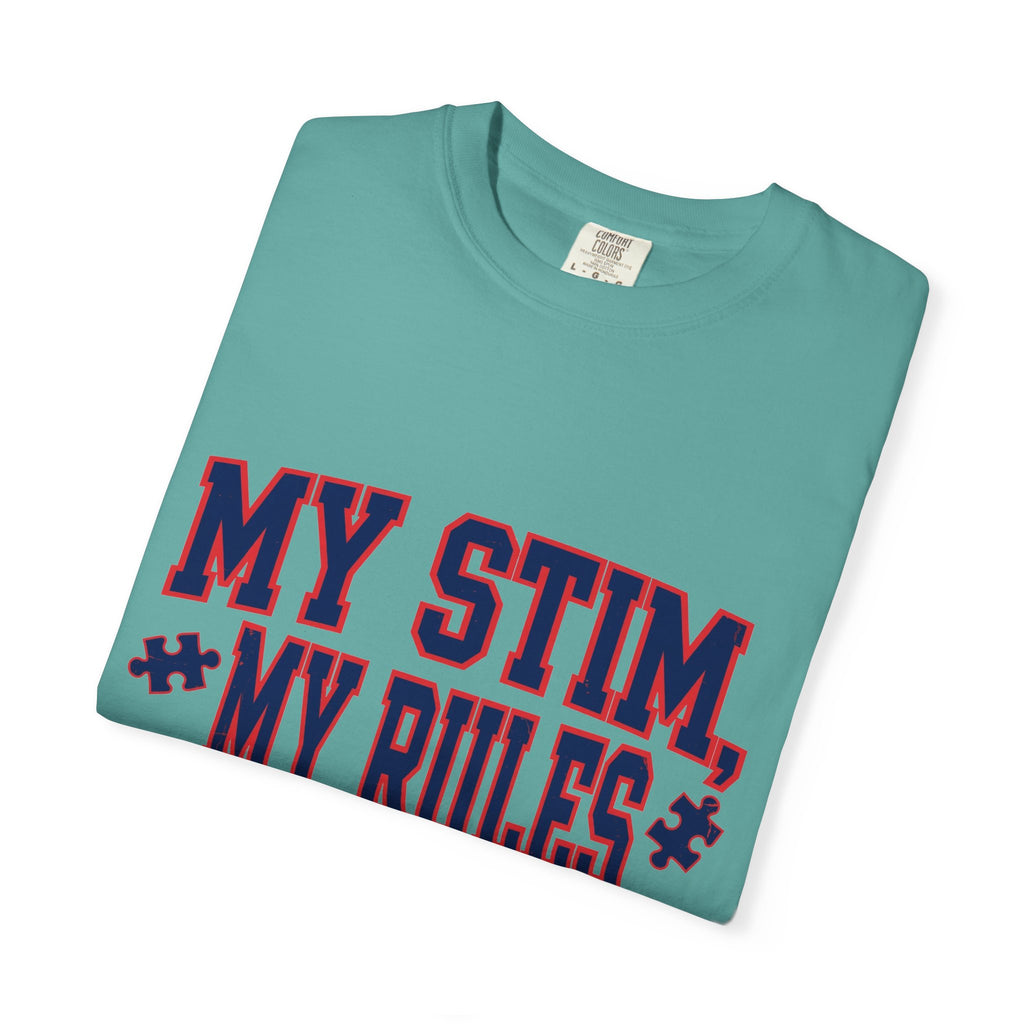 My Stim My Rules Varsity – Autism Awareness T-Shirt
