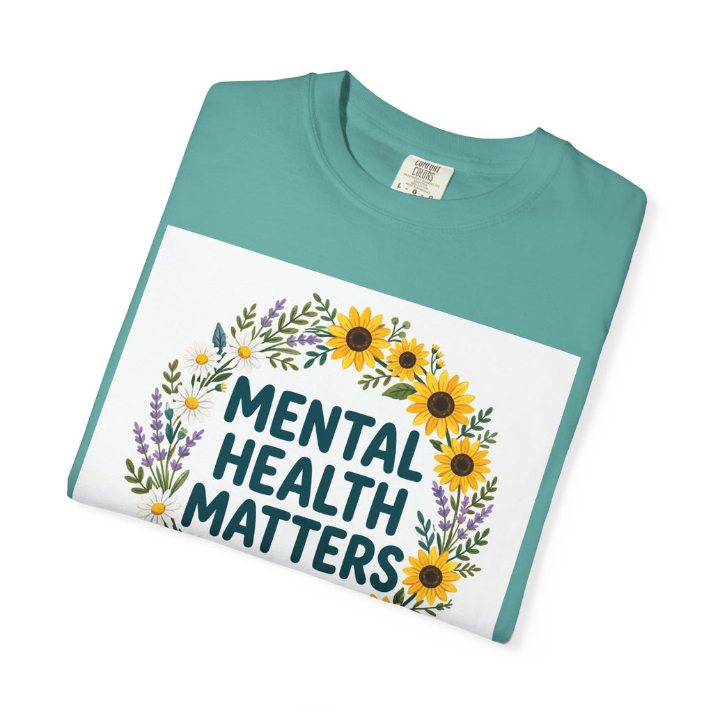 Mental Health Matters – Floral Awareness T-Shirt