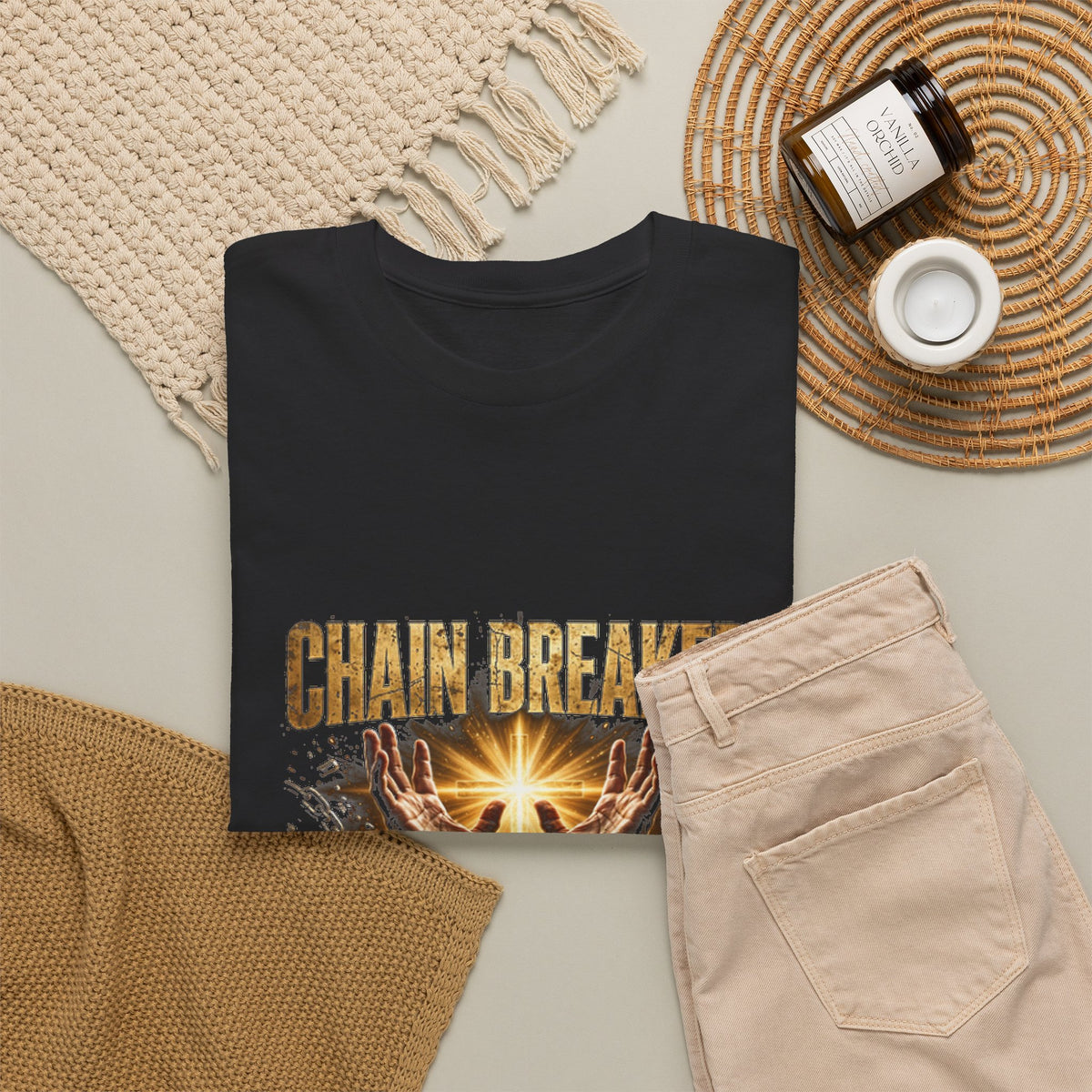 Chain Breaker Christian Graphic T-Shirt – Galatians 5:1 Bible Verse