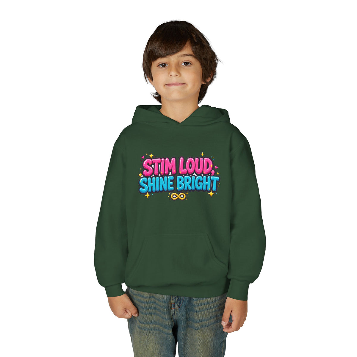 Stim Loud Shine Bright Kids' Hoodie