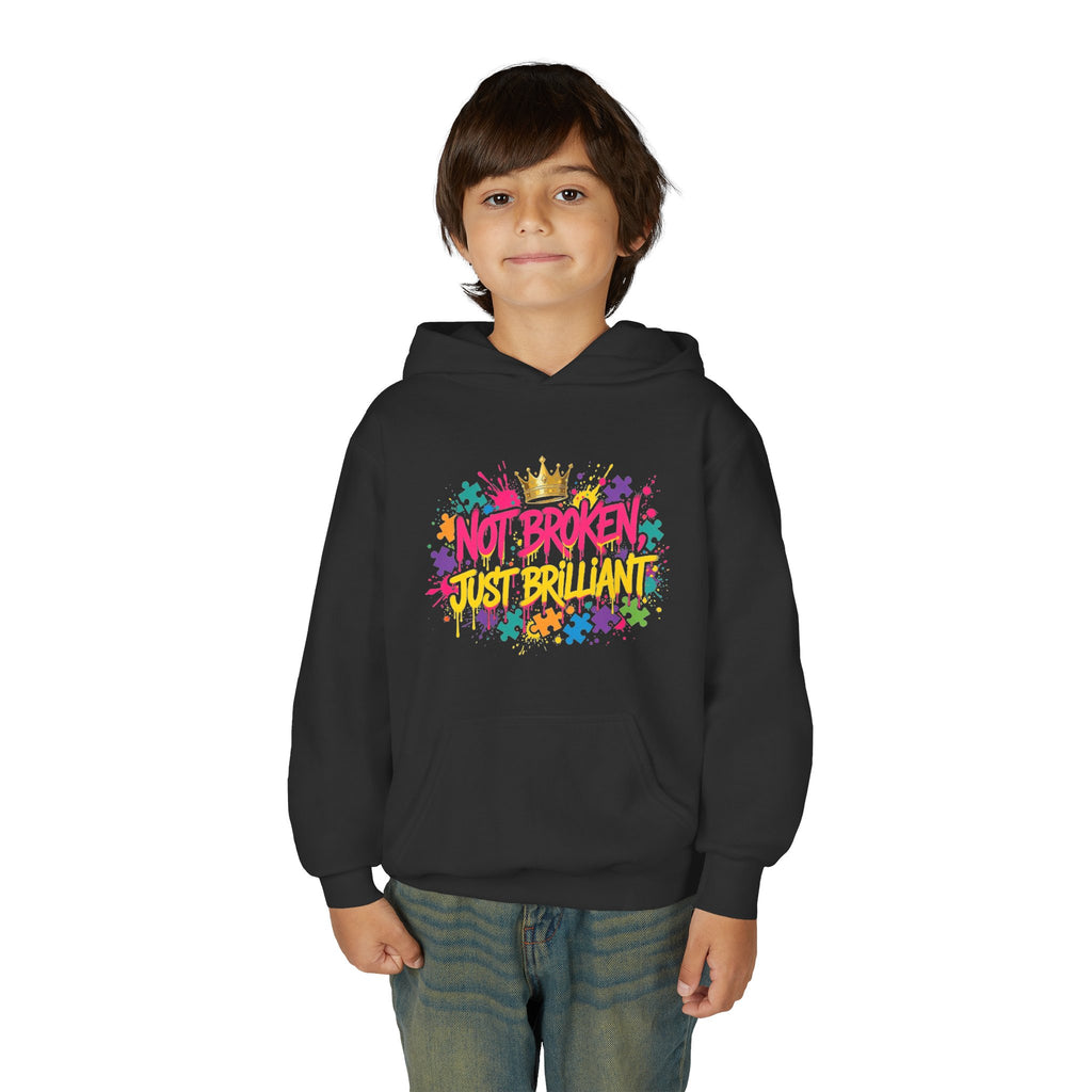 Not Broken Just Brilliant – Autism Awareness Kids' Hoodie