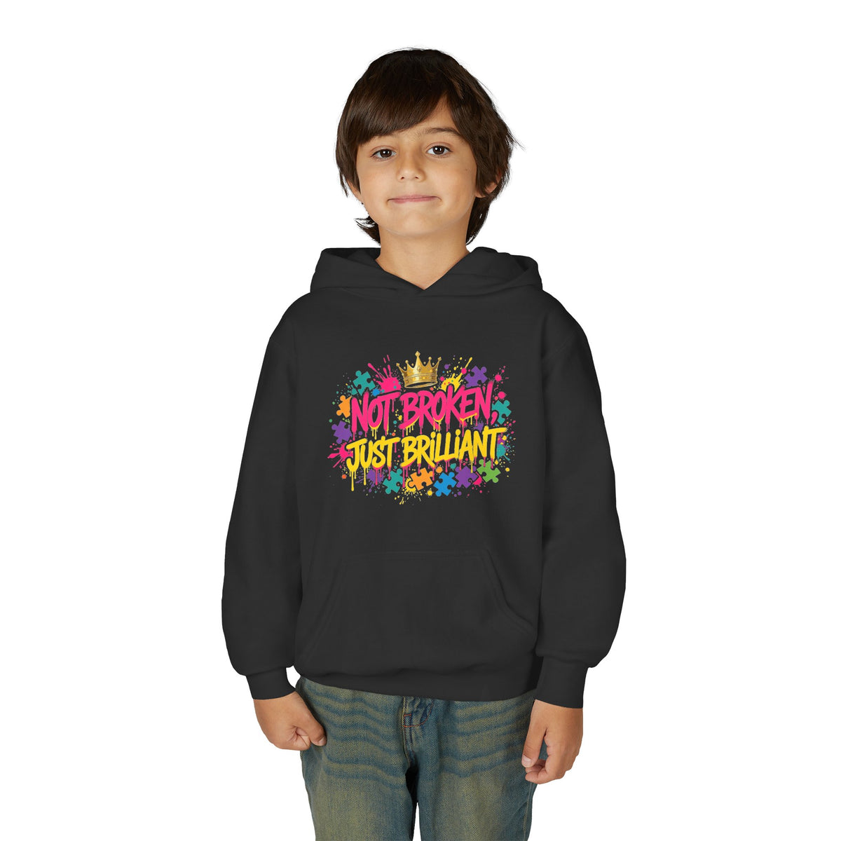 Not Broken Just Brilliant – Autism Awareness Kids' Hoodie