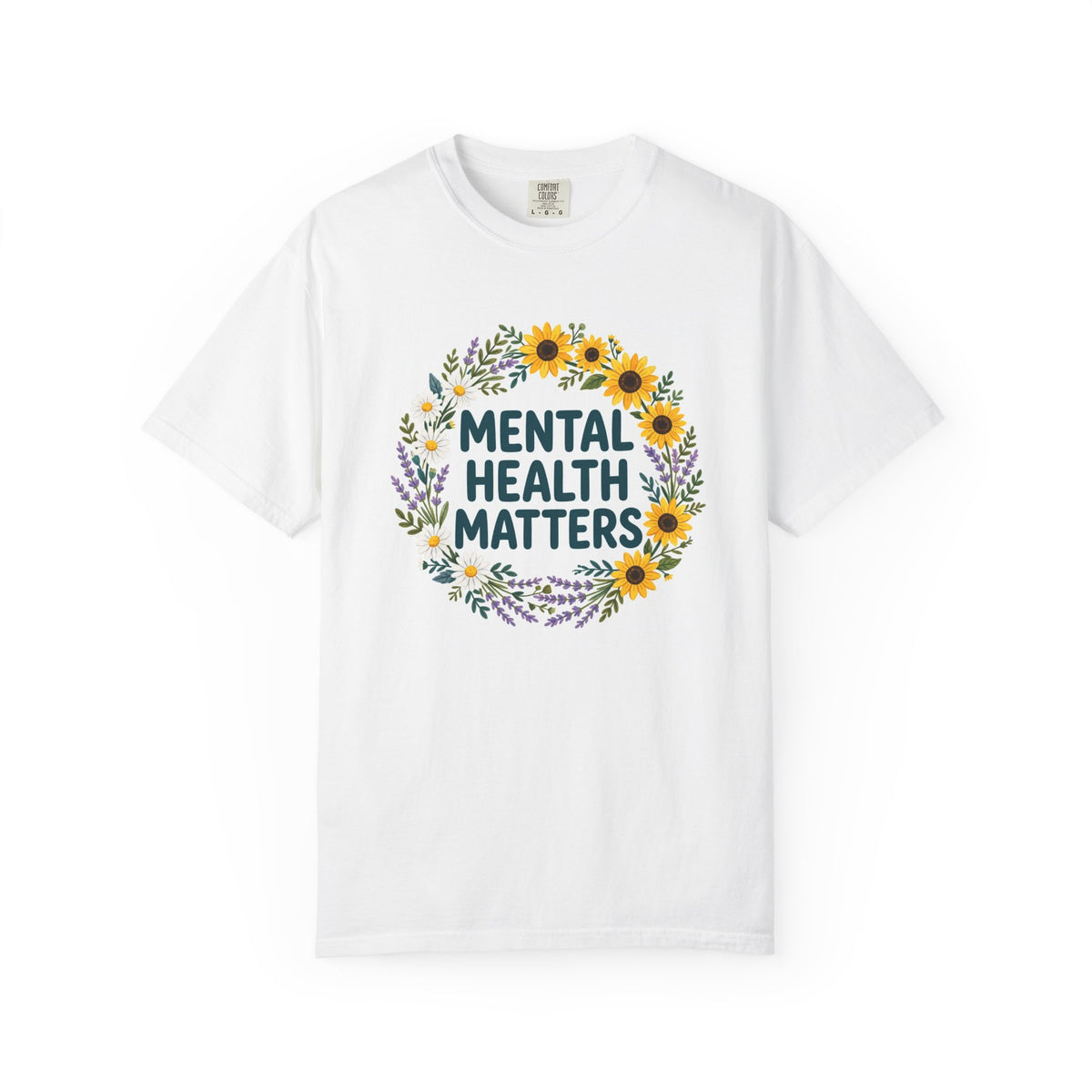 Mental Health Matters – Floral Awareness T-Shirt