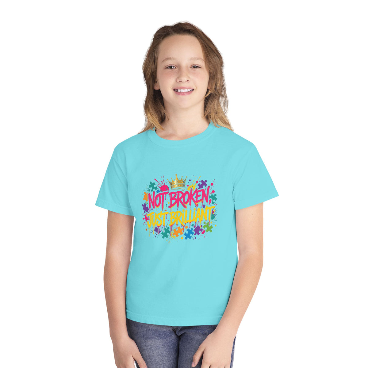 Not Broken Just Brilliant – Autism Awareness Kids' T-Shirt