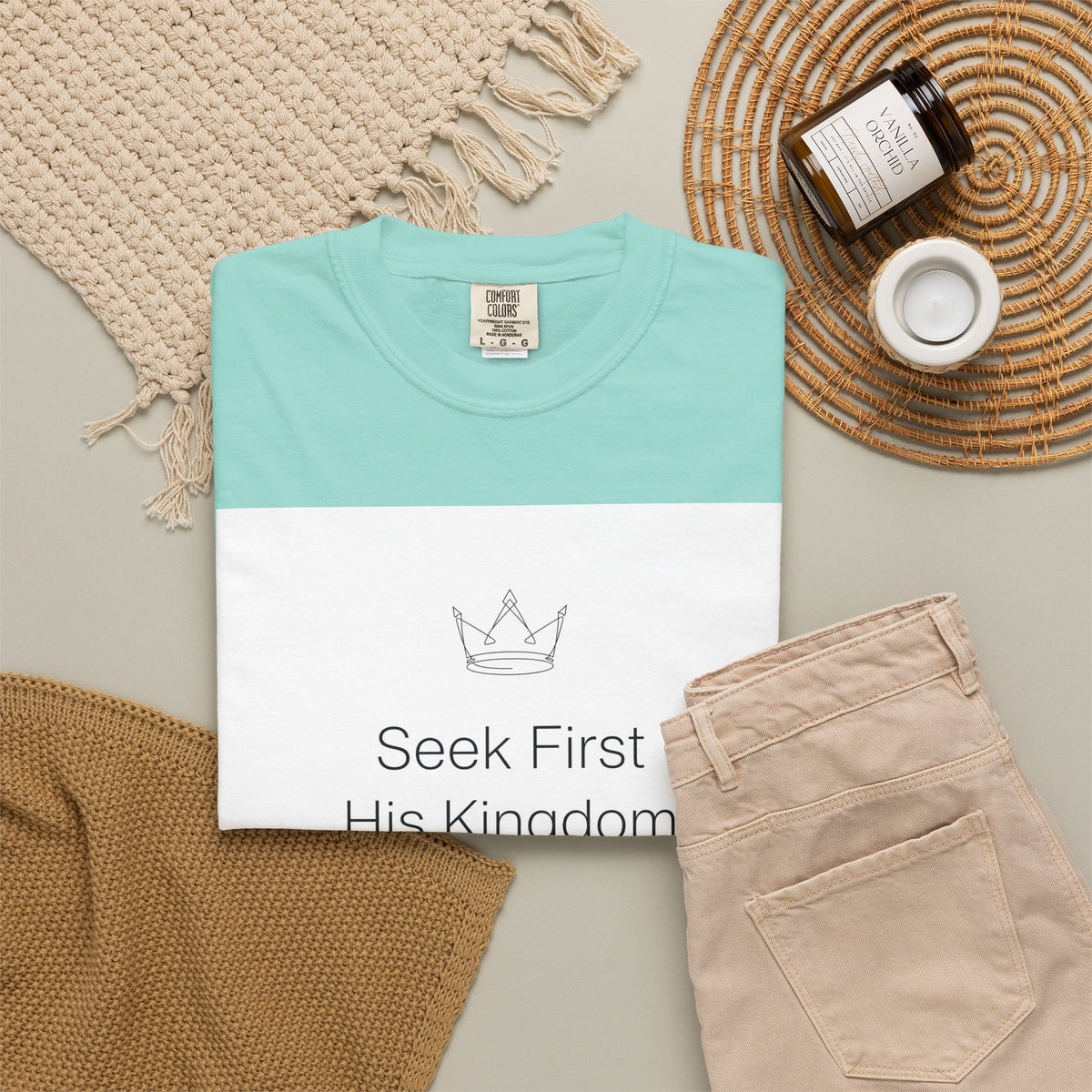 Seek First His Kingdom – Matthew 6:33 Christian T-Shirt