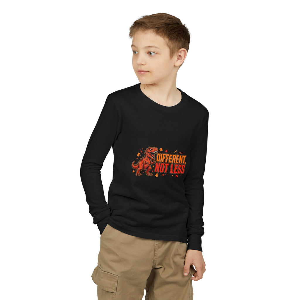 Different Not Less T-Rex – Kids' Long Sleeve T-Shirt