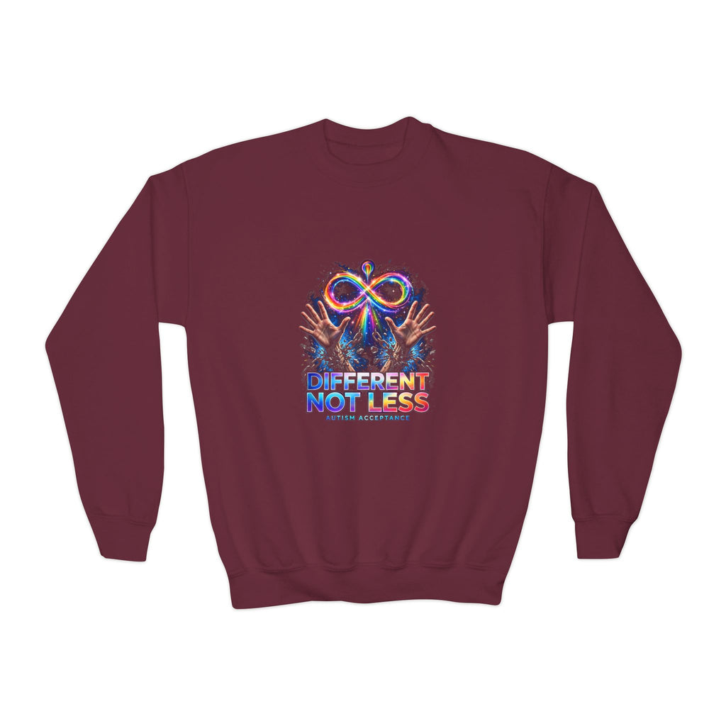 Different Not Less – Autism Acceptance Kids' Sweatshirt