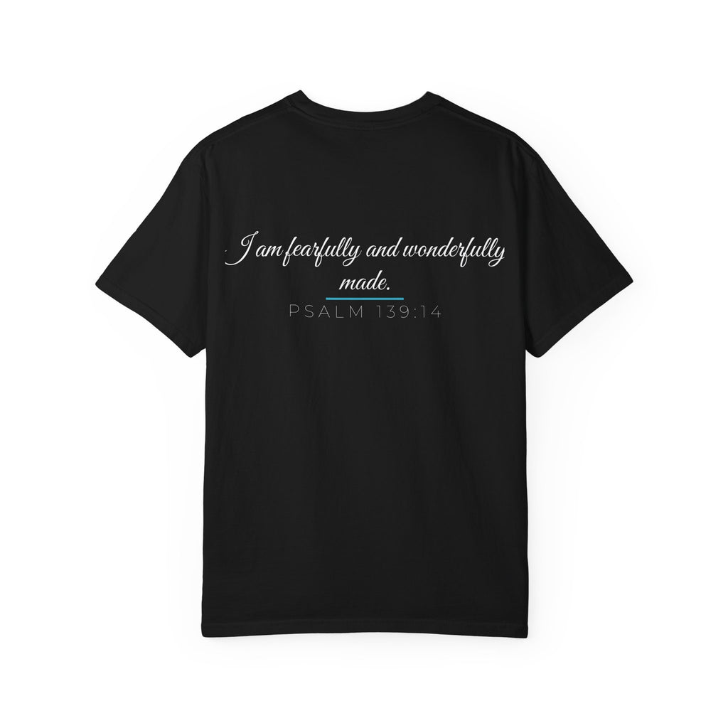 Different Not Less – Autism Acceptance T-Shirt with Psalm 139:14 Verse Back