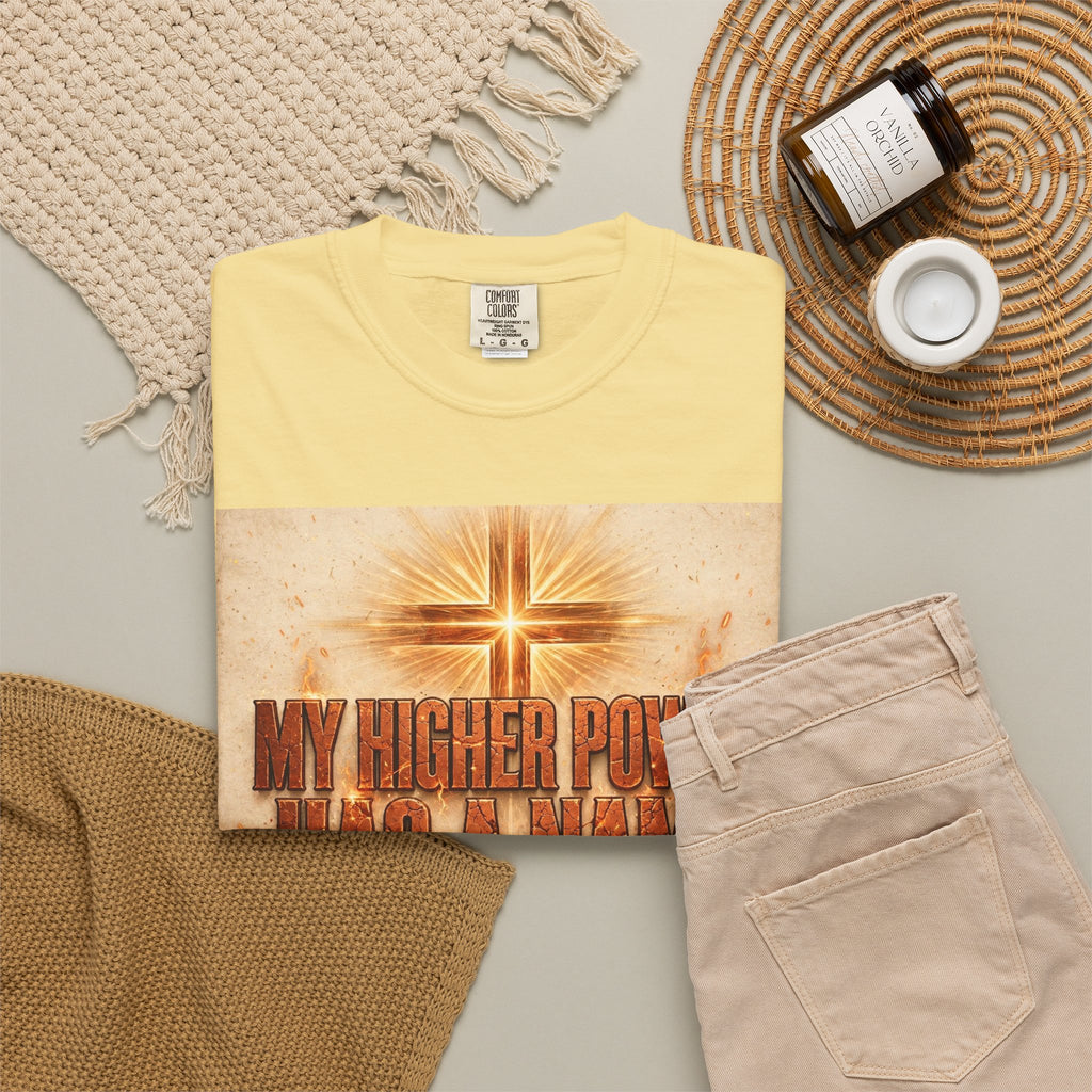Higher Power Fiery Cross – Recovery T-Shirt