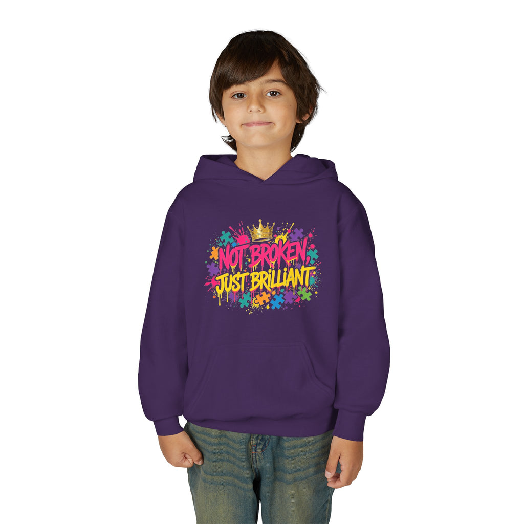 Not Broken Just Brilliant – Autism Awareness Kids' Hoodie