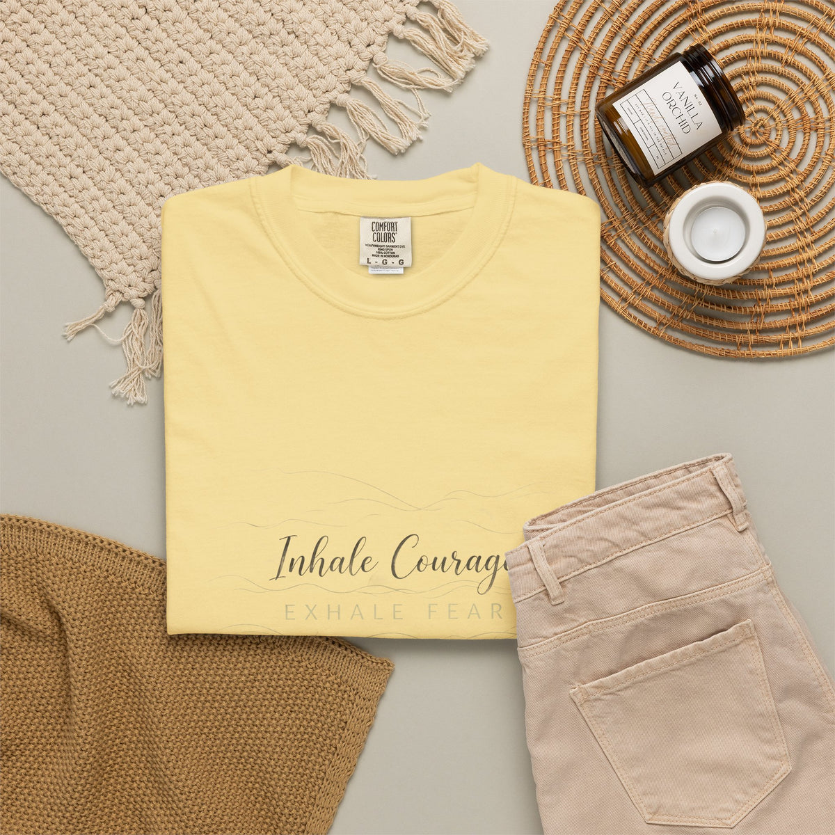 Inhale Courage Exhale Fear – Mental Health T-Shirt