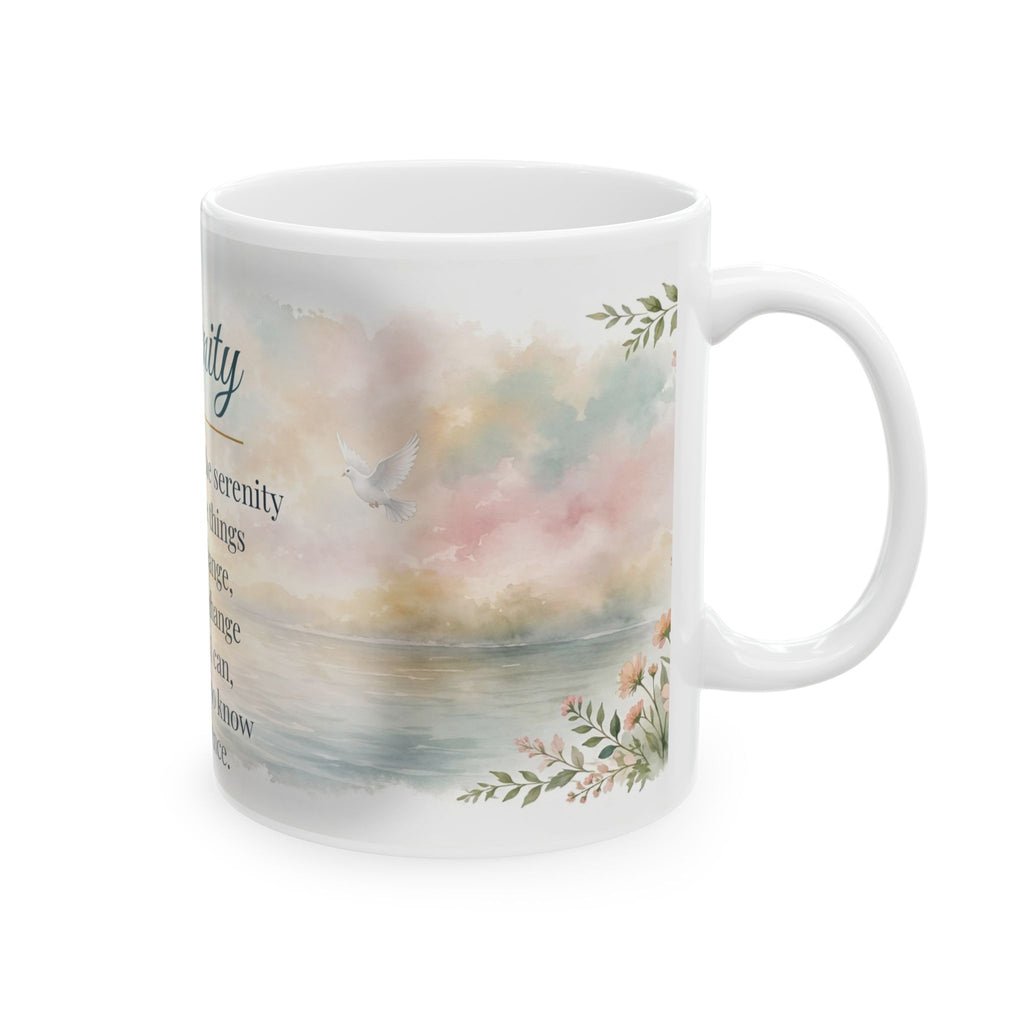 Serenity Prayer Mug — Sunrise Watercolor