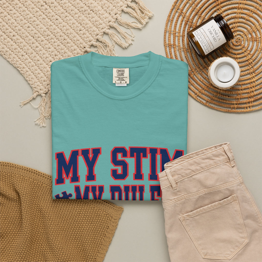 My Stim My Rules Varsity – Autism Awareness T-Shirt