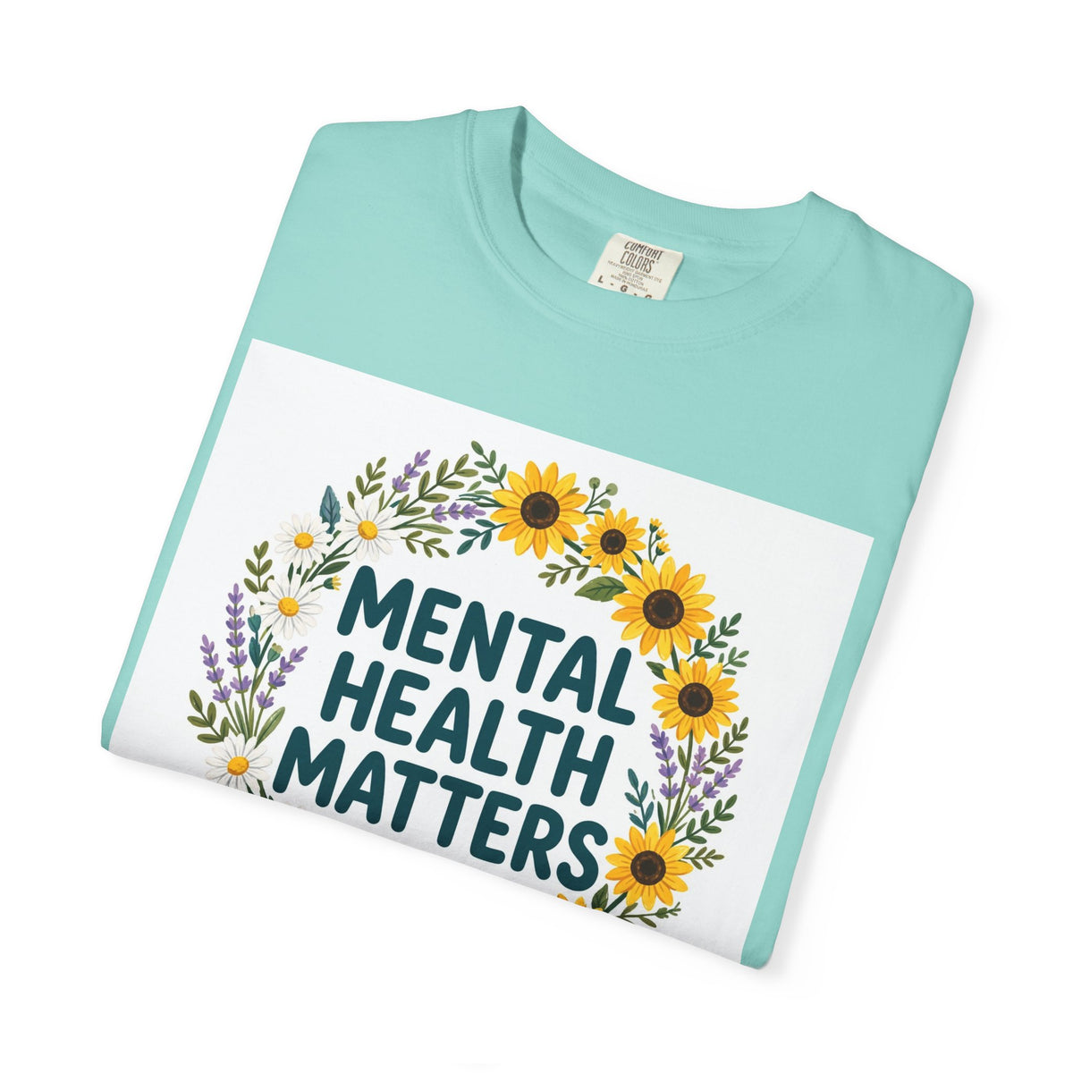 Mental Health Matters – Floral Awareness T-Shirt
