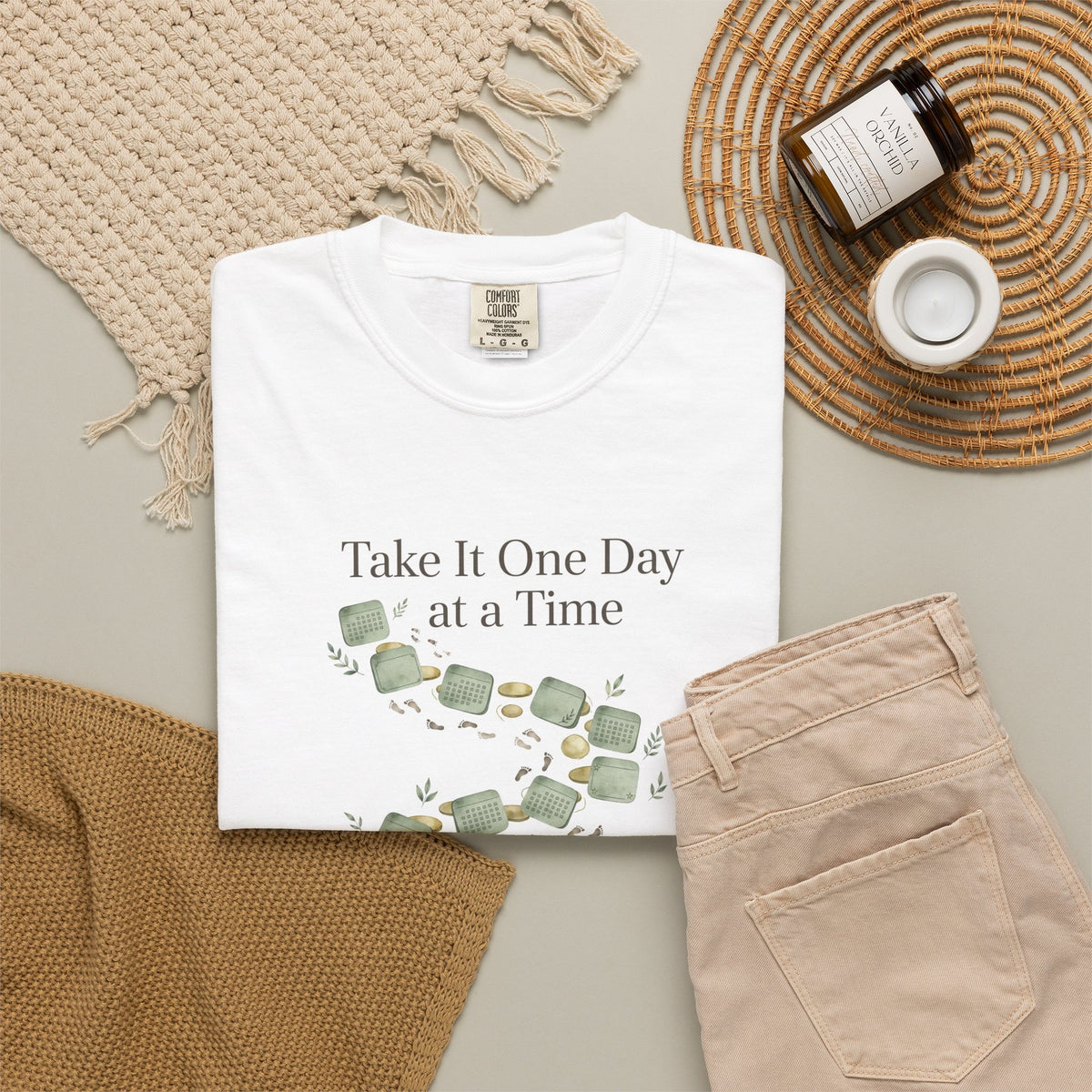 Take It One Day at a Time – Mental Health T-Shirt