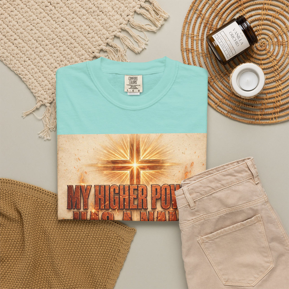 Higher Power Fiery Cross – Recovery T-Shirt