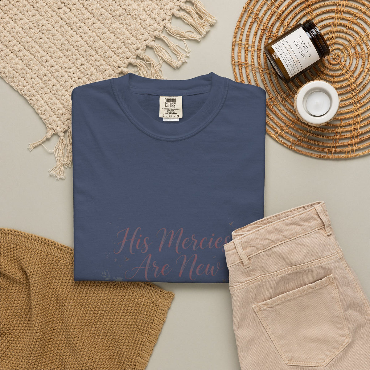 His Mercies Are New — Lamentations 3:23 – Christian T-Shirt