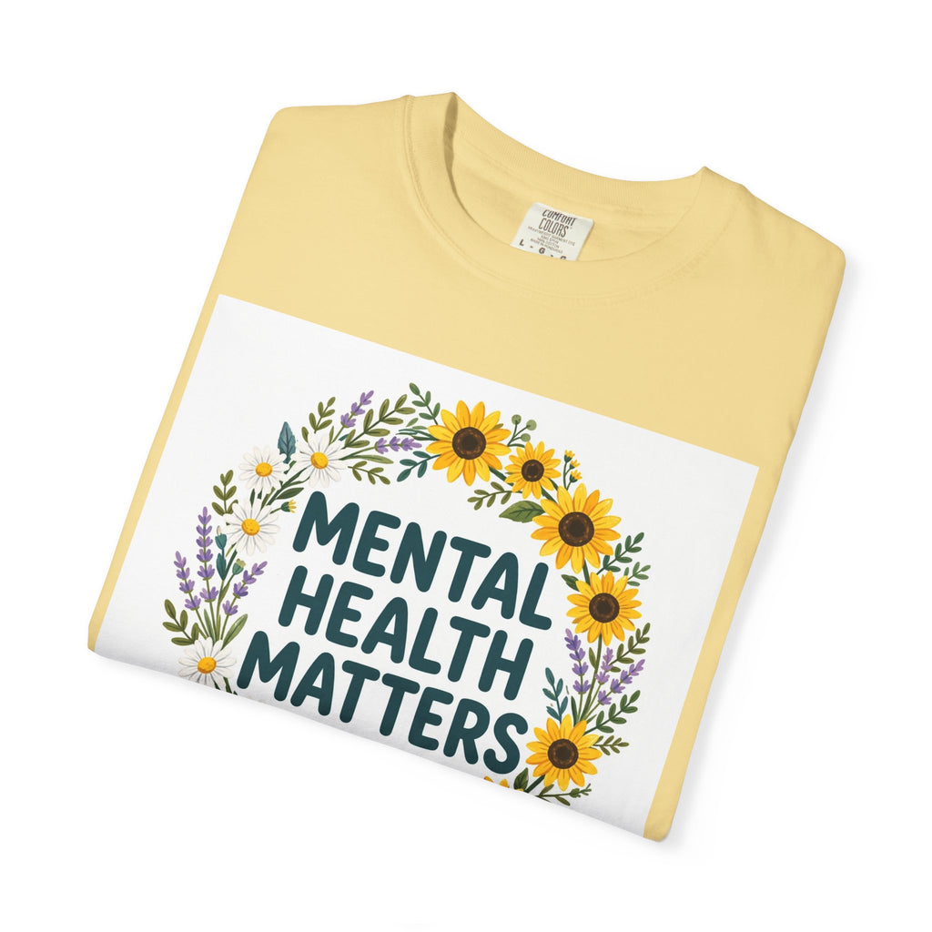 Mental Health Matters – Floral Awareness T-Shirt