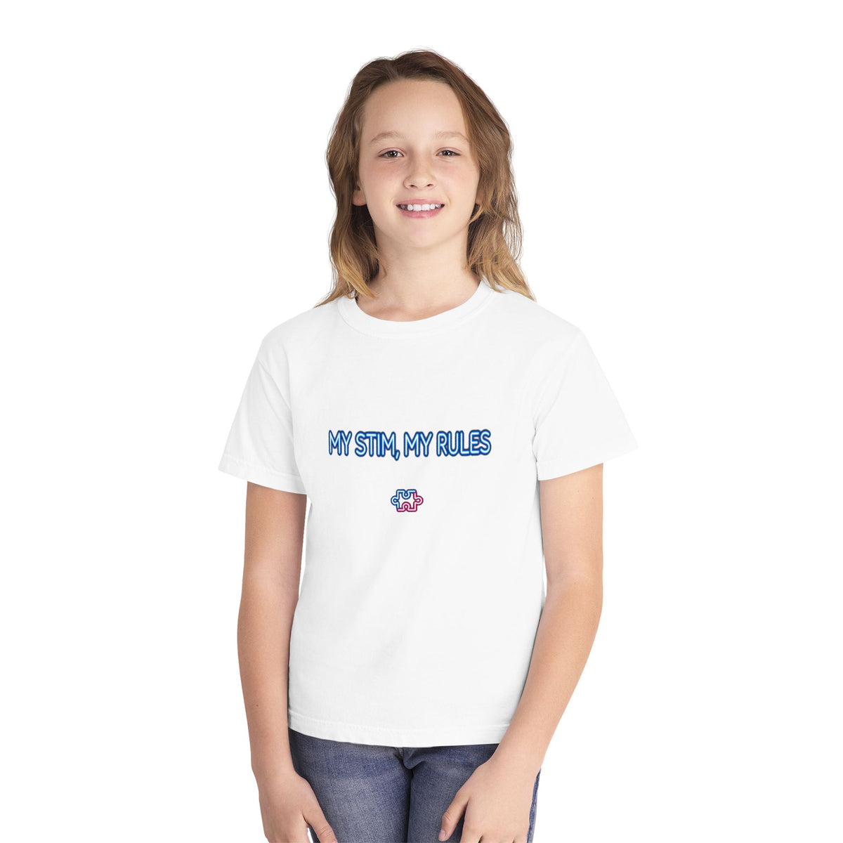 My Stim My Rules Neon – Autism Awareness Kids T-Shirt