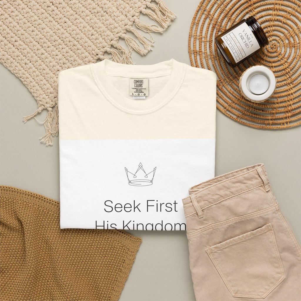 Seek First His Kingdom – Matthew 6:33 Christian T-Shirt