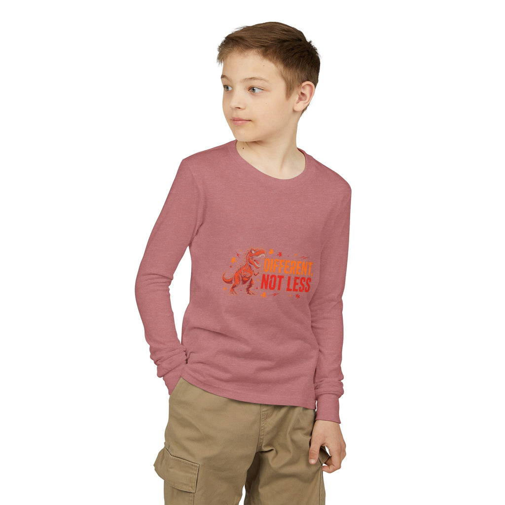 Different Not Less T-Rex – Kids' Long Sleeve T-Shirt