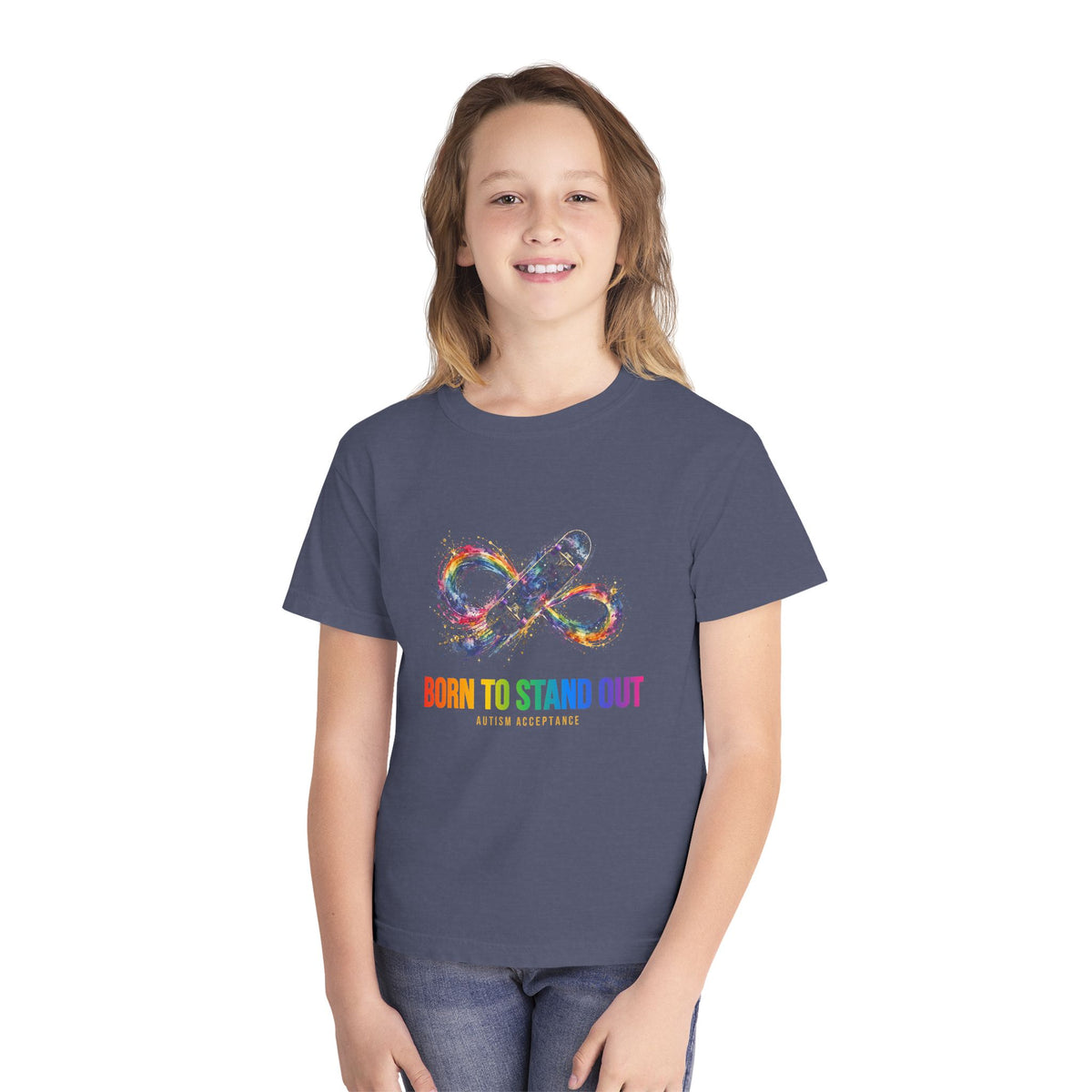 Born To Stand Out – Autism Acceptance Kids' T-Shirt