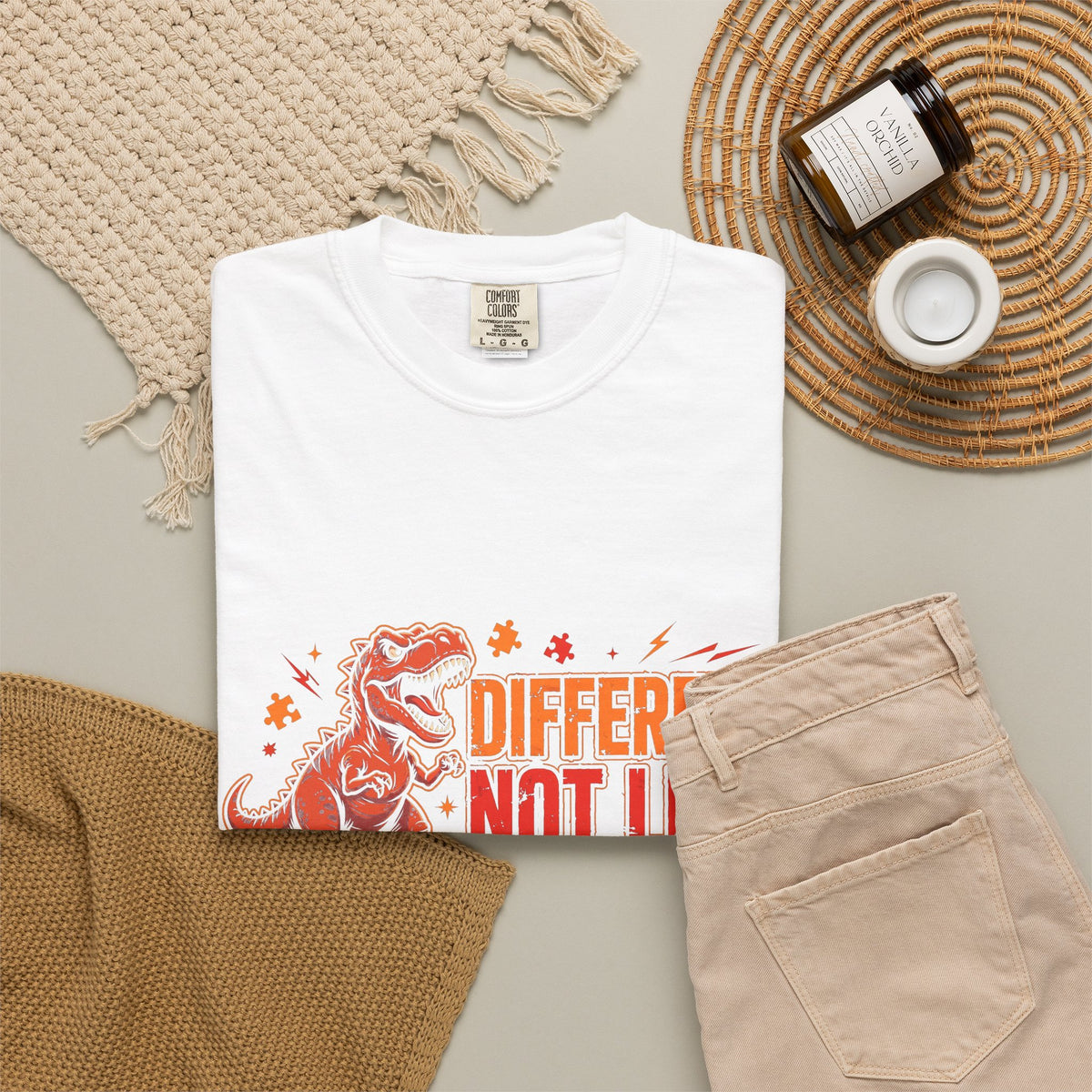 Different Not Less T-Rex – Autism Awareness T-Shirt