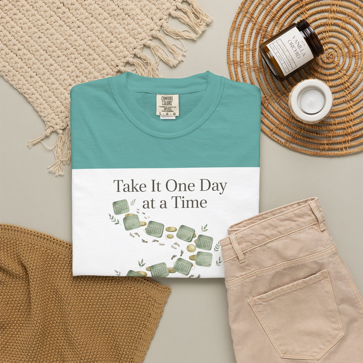 Take It One Day at a Time – Mental Health T-Shirt