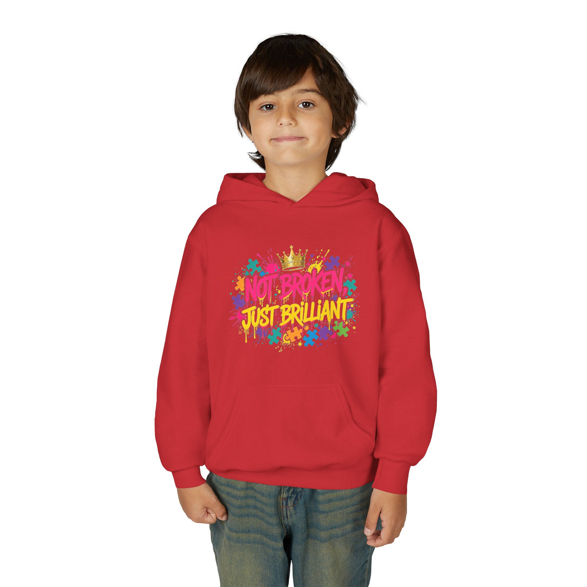 Not Broken Just Brilliant – Autism Awareness Kids' Hoodie