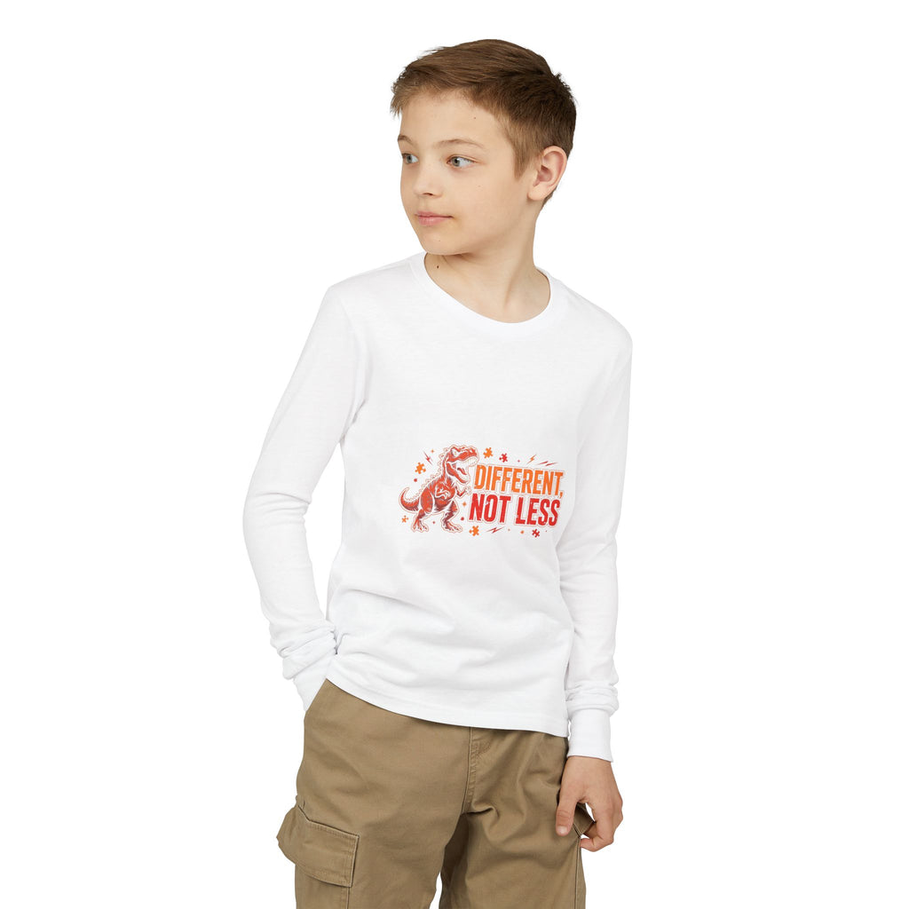 Different Not Less T-Rex – Kids' Long Sleeve T-Shirt