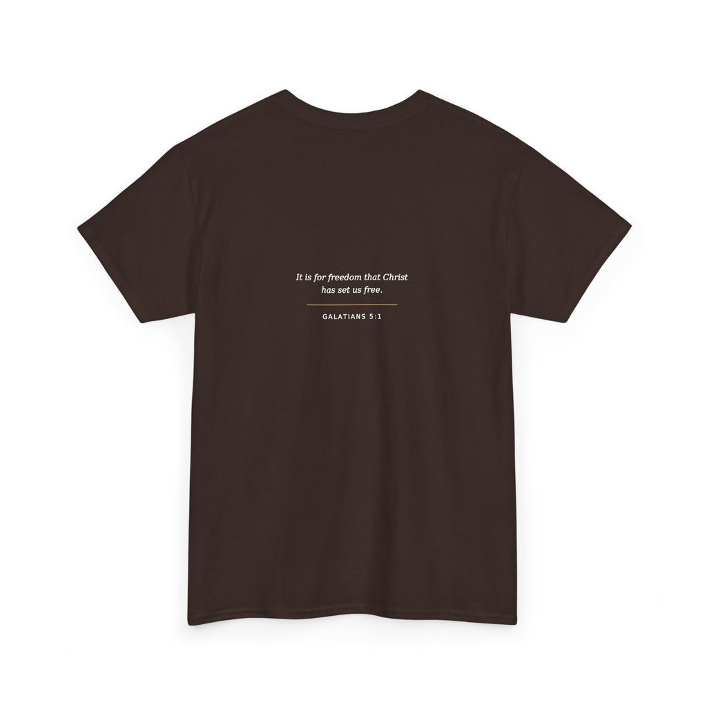Chain Breaker Christian Graphic T-Shirt – Galatians 5:1 Bible Verse