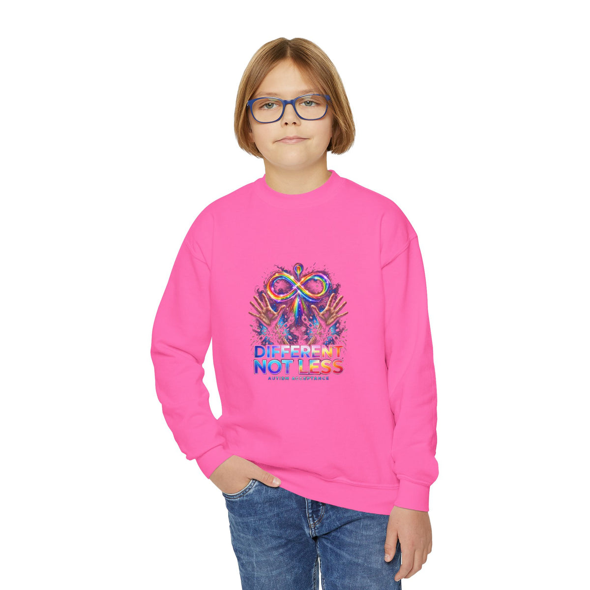 Different Not Less – Autism Acceptance Kids' Sweatshirt