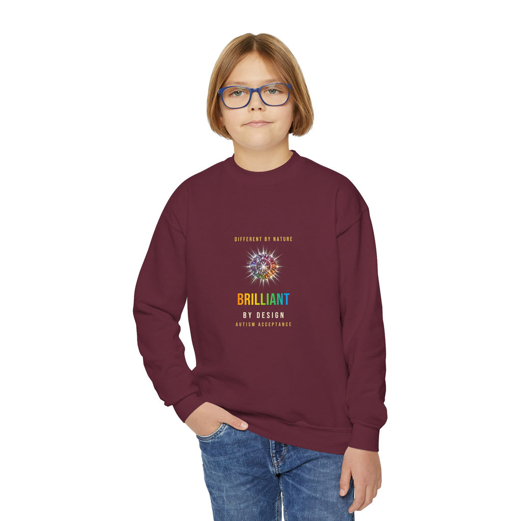 Brilliant By Design – Autism Acceptance Kids' Sweatshirt