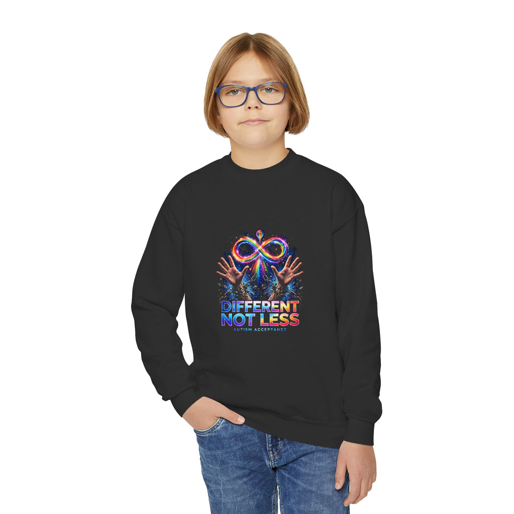 Different Not Less – Autism Acceptance Kids' Sweatshirt