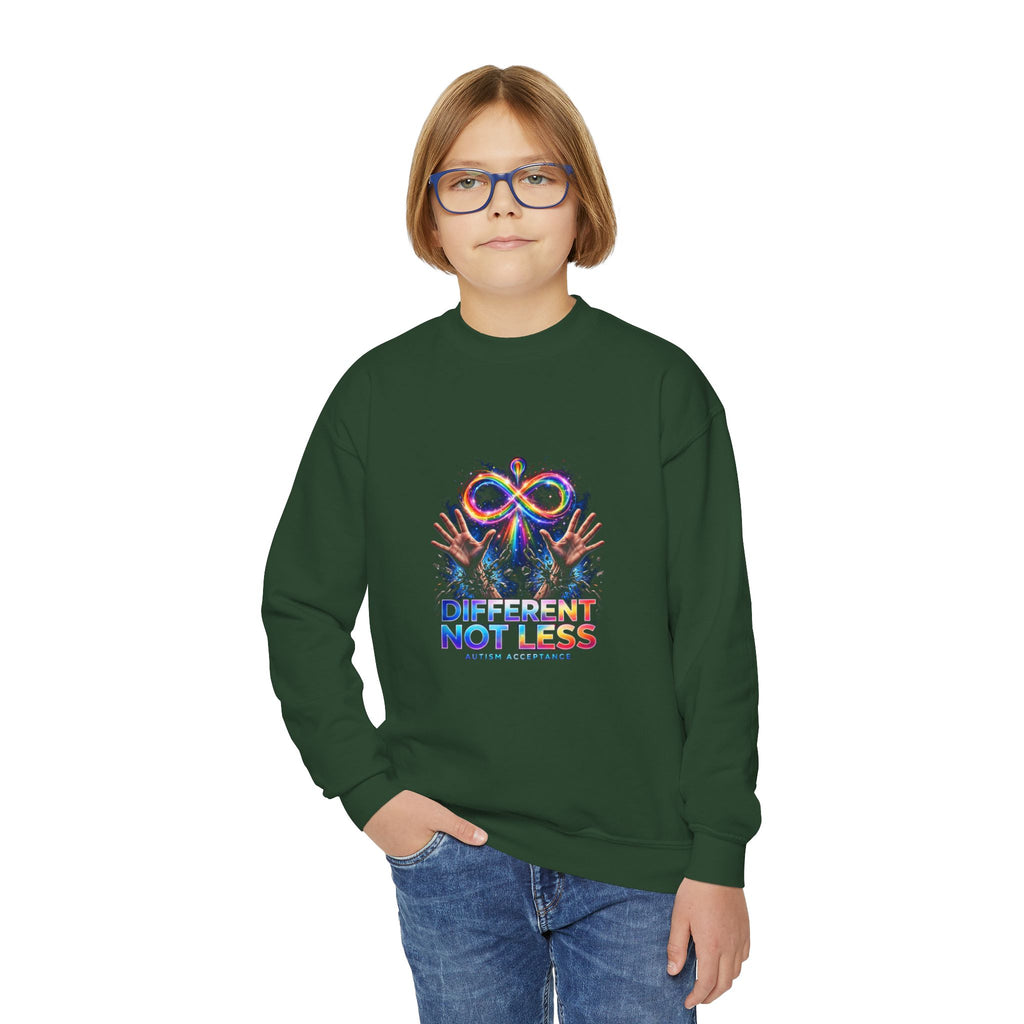 Different Not Less – Autism Acceptance Kids' Sweatshirt