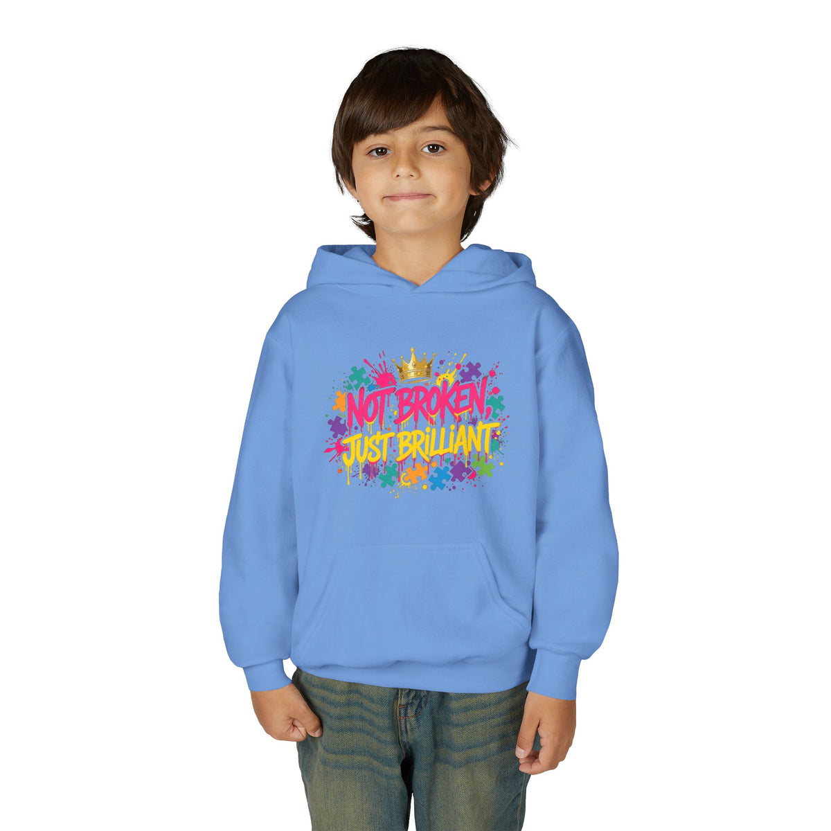 Not Broken Just Brilliant – Autism Awareness Kids' Hoodie