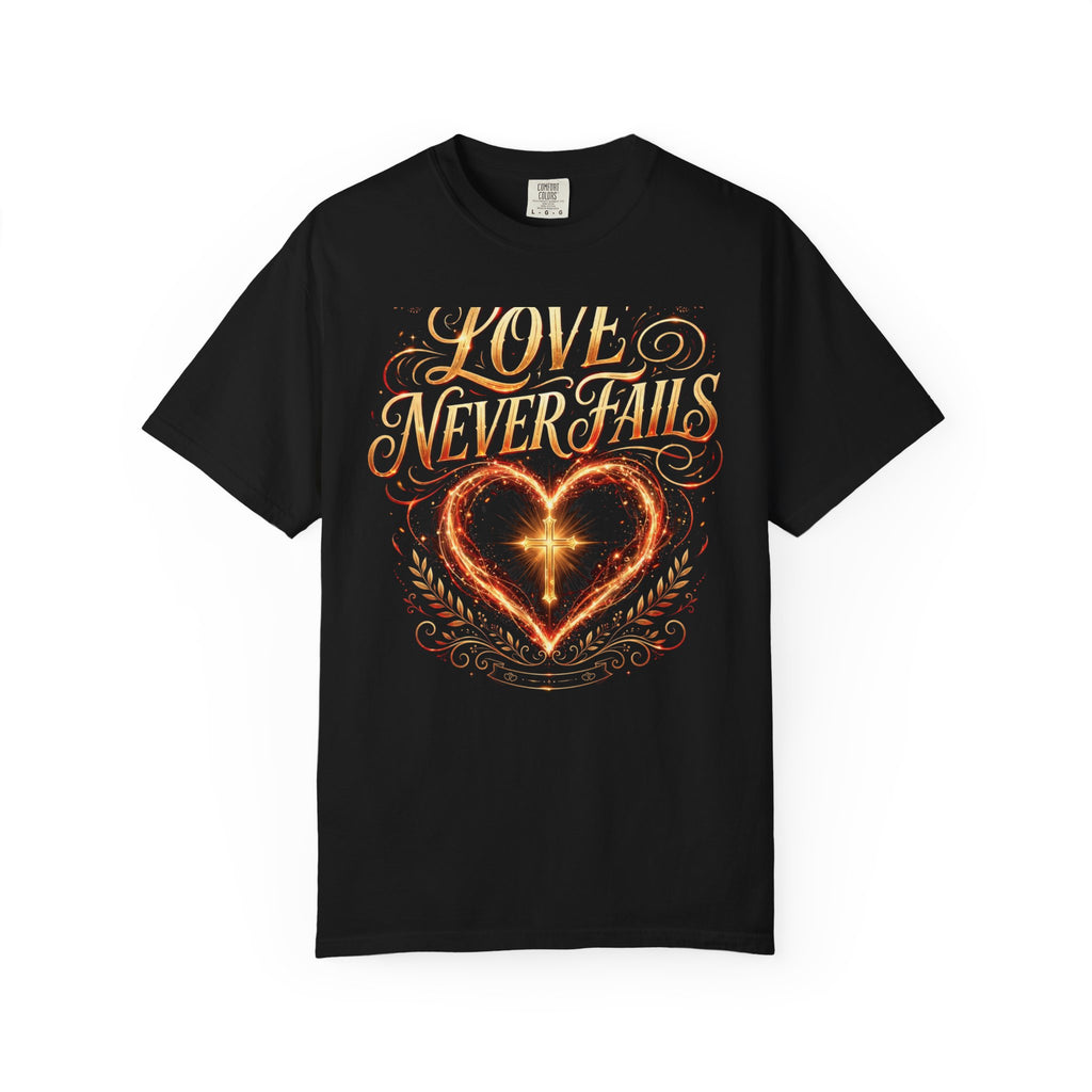 Love Never Fails – Christian T-Shirt