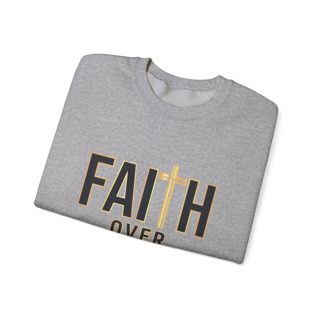 Faith Over Fear – Christian Crewneck Sweatshirt (Light Colors)